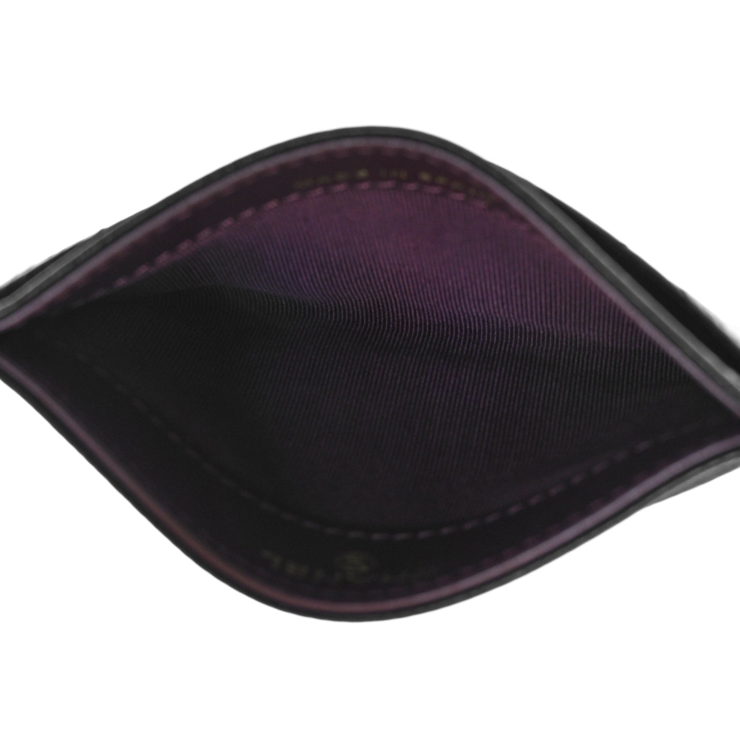 Caviar Quilted Card Holder Black