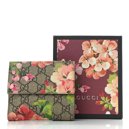 Gucci GG Supreme Monogram Blooms French Flap Wallet Beige Multicolor Dry Rose 11 of 11