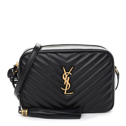 Saint Laurent Calfskin Matelasse Monogram Lou Camera Bag Black 1 of 9