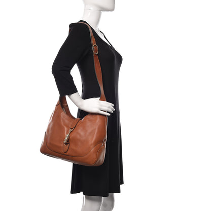 Gucci Calfskin New Medium Jackie Shoulder Bag Tan 2 of 21