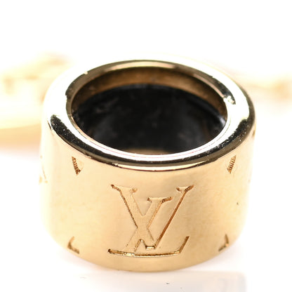 Louis Vuitton Nanogram Earphone Earrings Gold 3 of 4