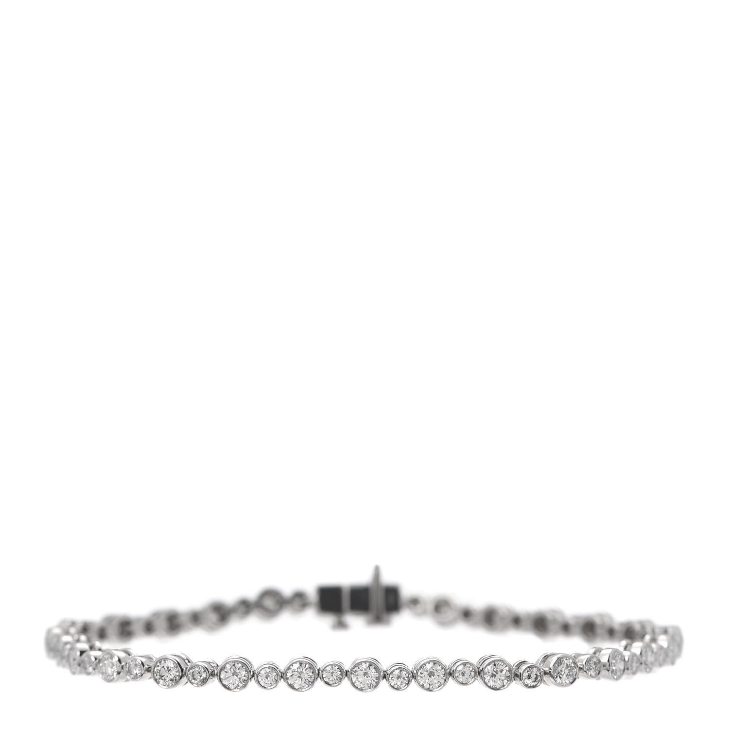 Tiffany Platinum Diamond Jazz Graduated Bracelet 1 of 6