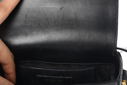 Saint Laurent Smooth Calfskin Small Monogram Université Shoulder Bag Black 9 of 10