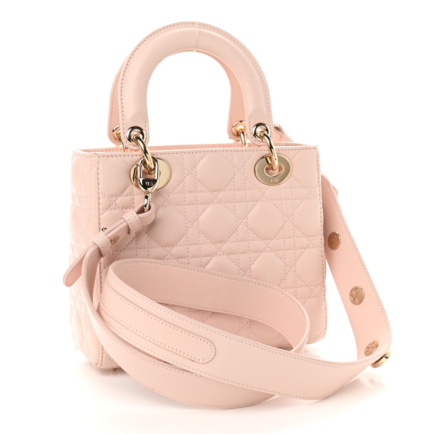 Christian Dior Lambskin Cannage Small Lucky Badges My Lady Dior Pink 3 of 12