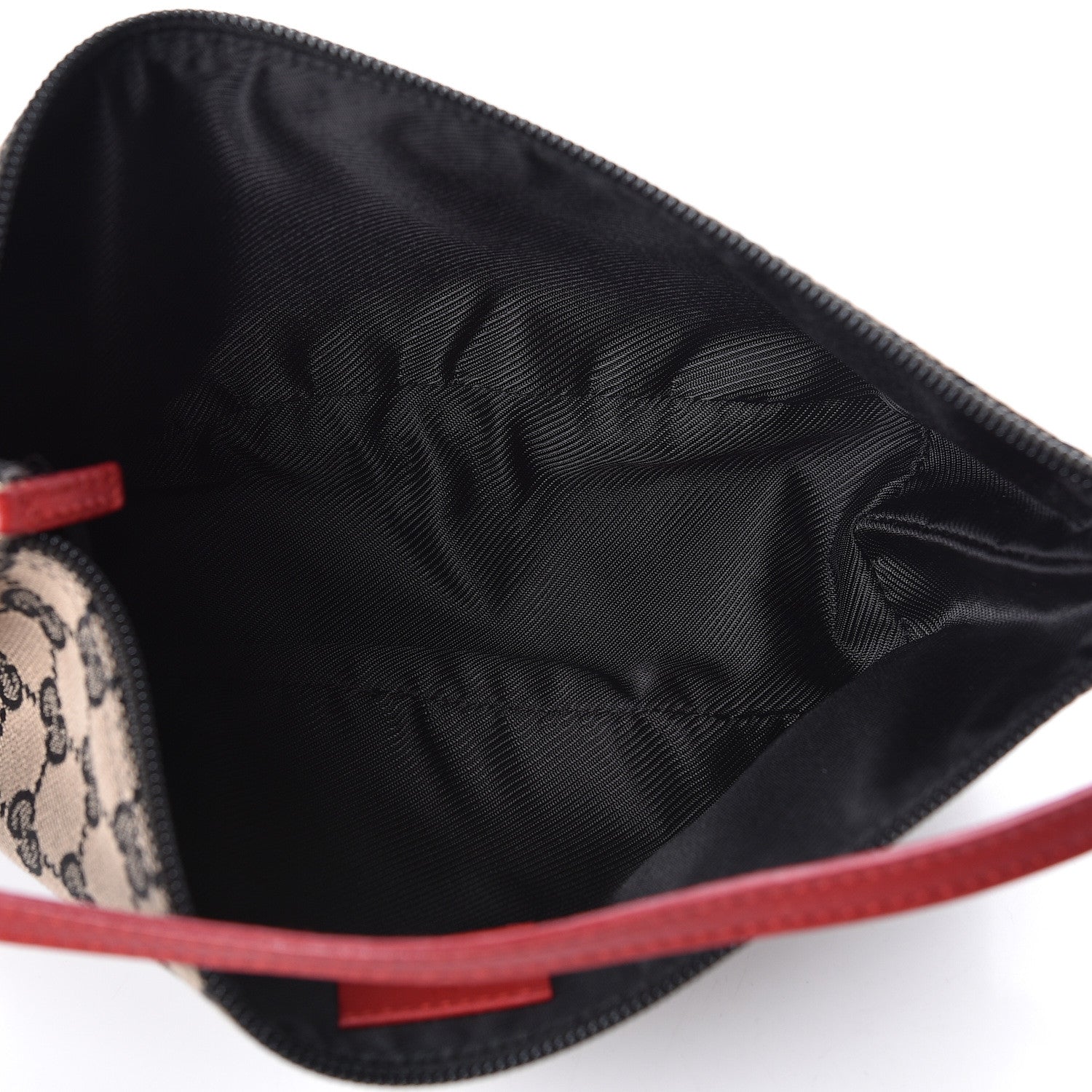 Gucci Monogram Boat Pochette Black Red 7 of 10