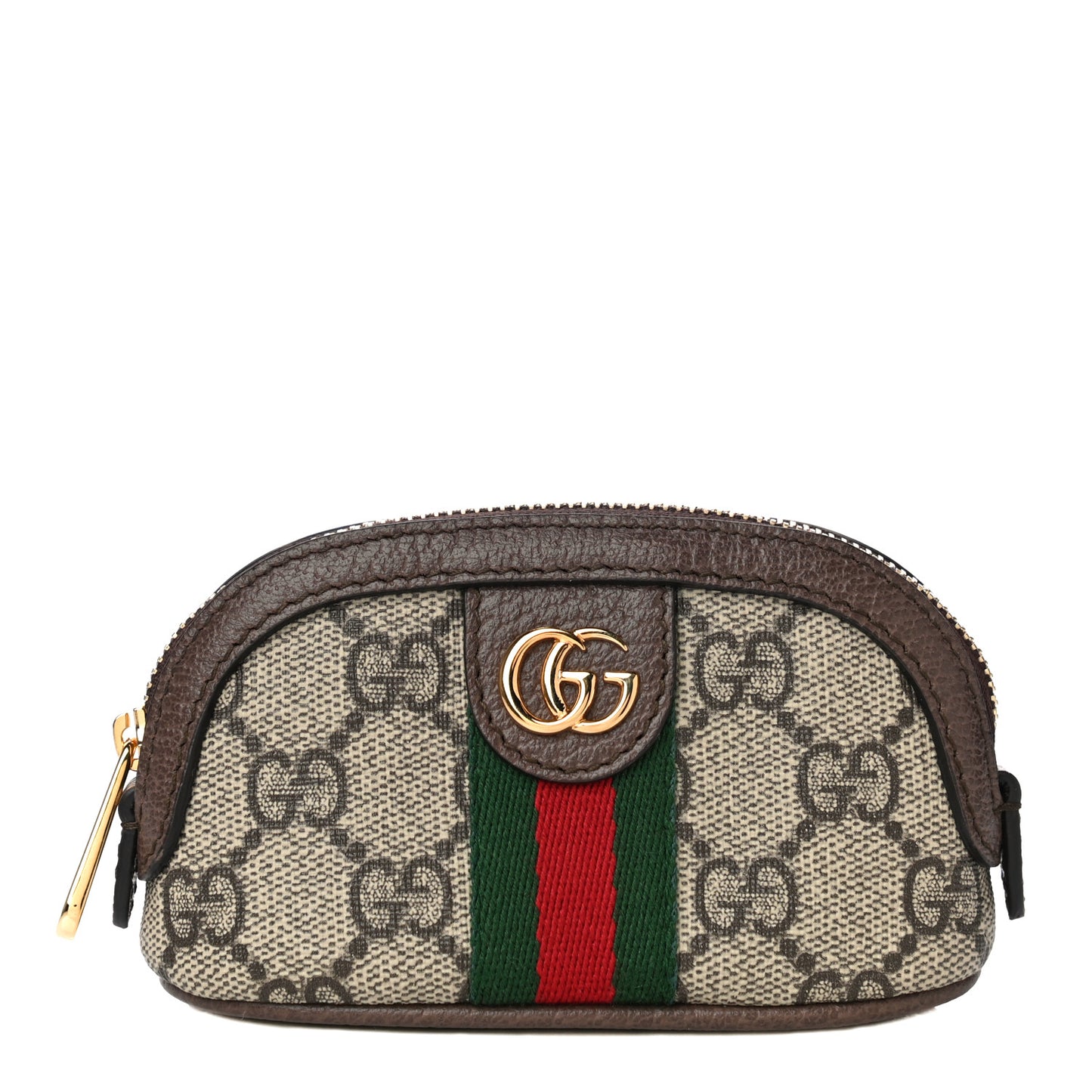GG Supreme Monogram Web Ophidia Dome Key Pouch Beige New Acero