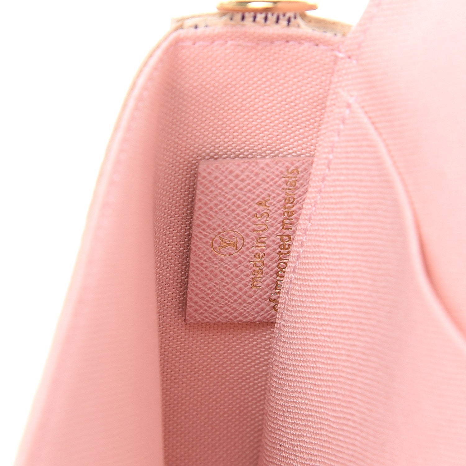 Louis Vuitton Damier Azur Pochette Felicie Chain Wallet Rose Ballerine 7 of 8
