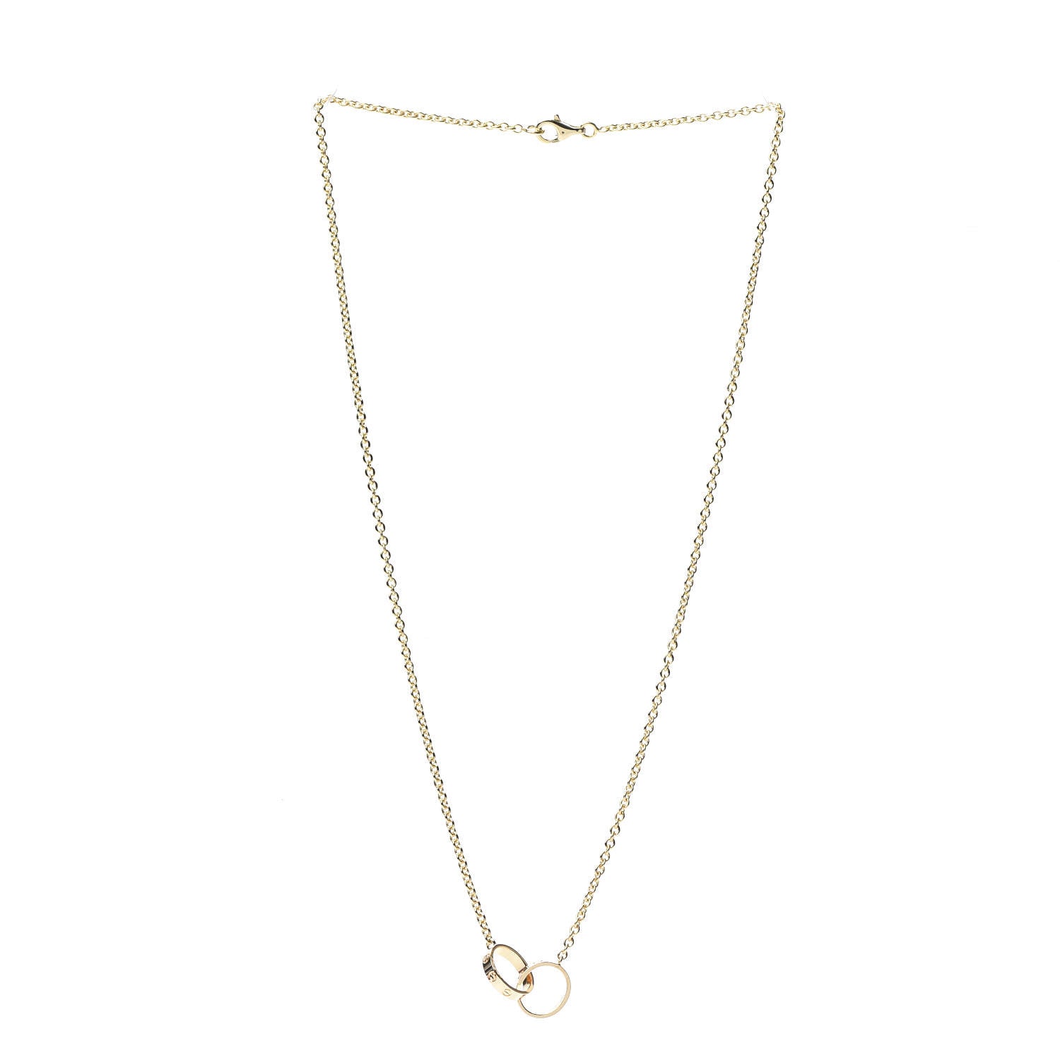 Cartier 18K Yellow Gold Interlocking LOVE Necklace 3 of 9