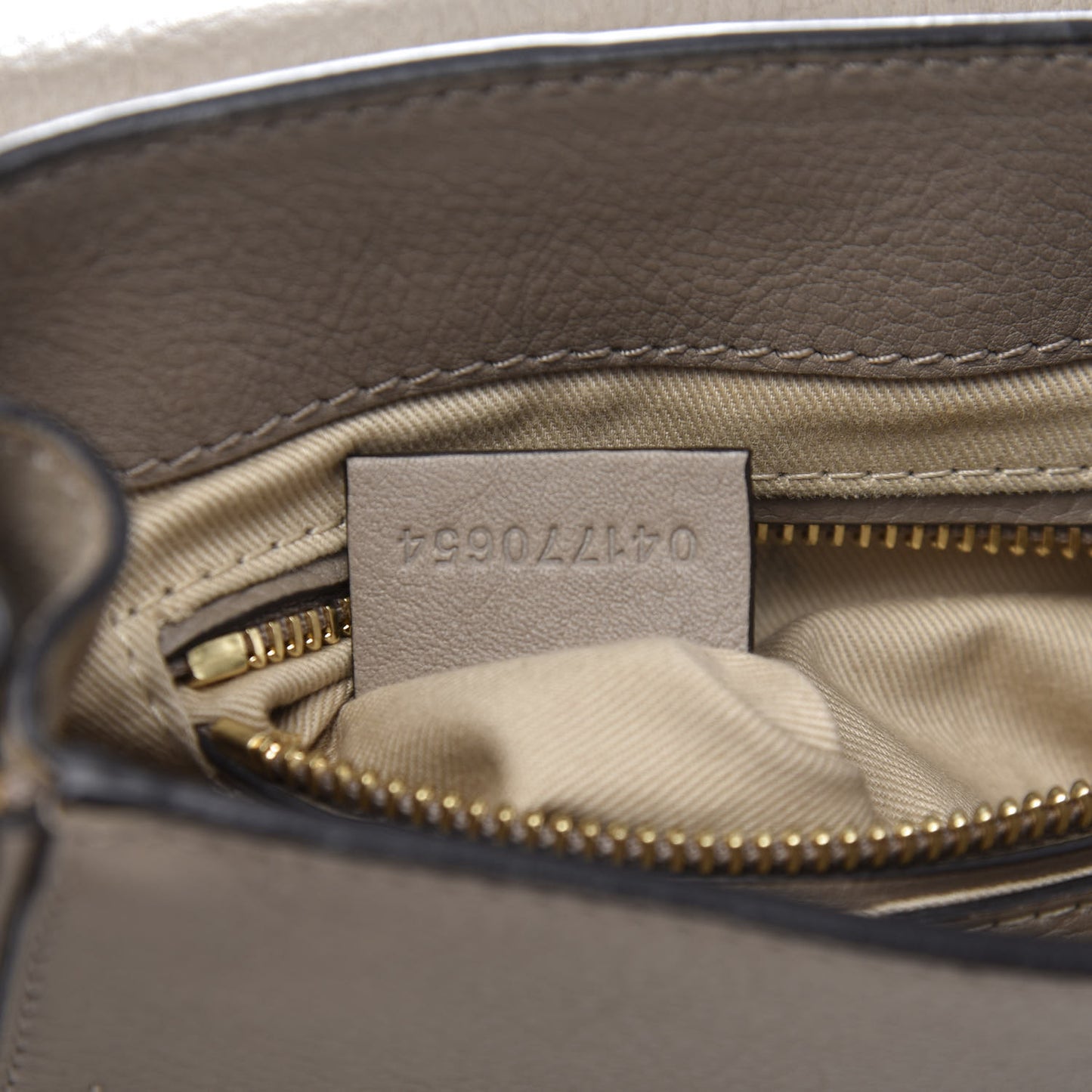 Suede Calfskin Small Faye Backpack Motty Grey