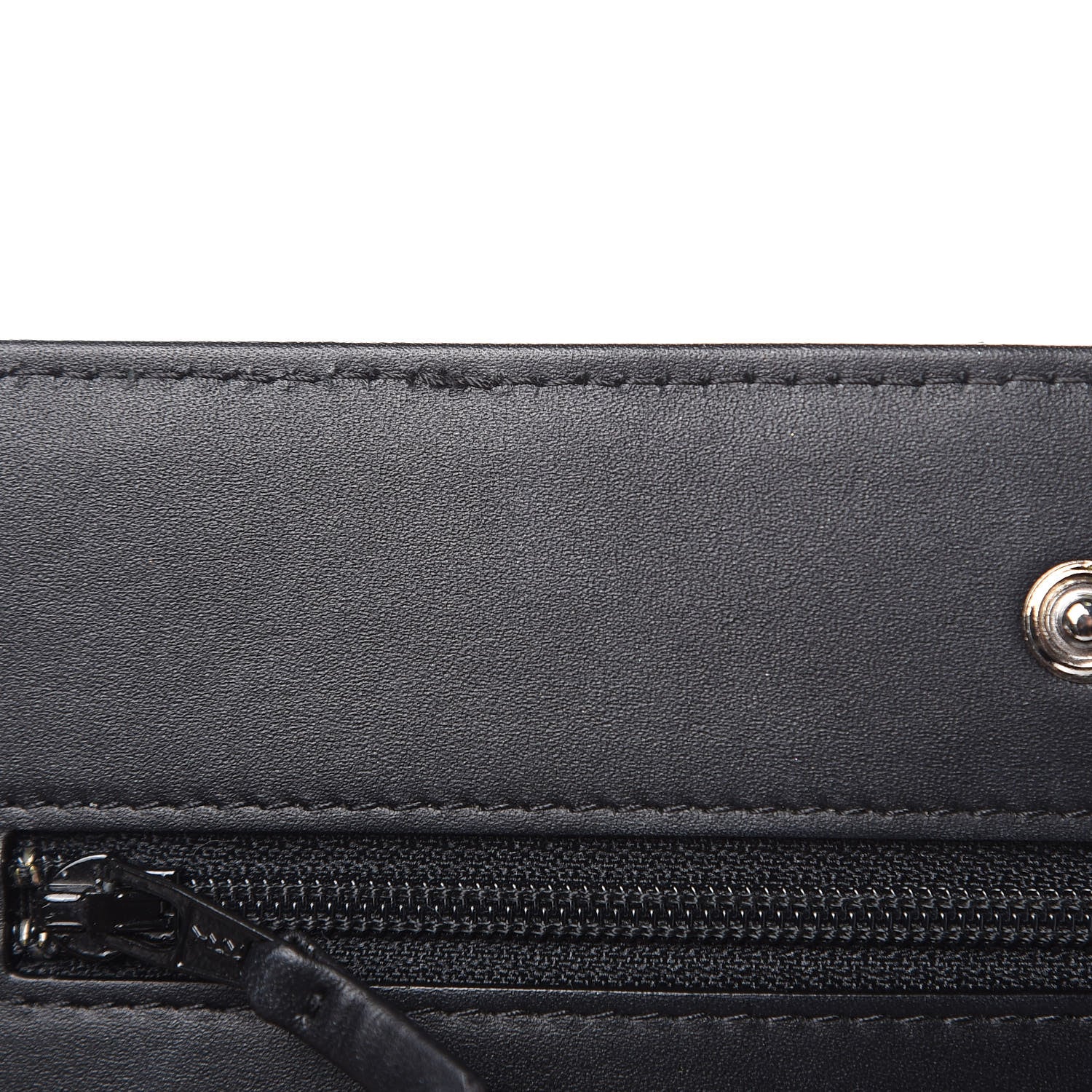 Chanel Patent Calfskin Chevron Quilted Wallet On Chain WOC Black 11 of 12