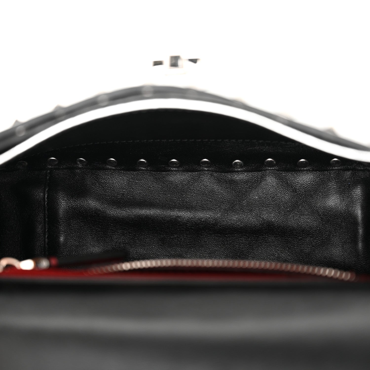 Valentino Garavani Metallic Nappa Medium Rockstud Spike Shoulder Bag Silver 5 of 9