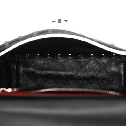 Valentino Garavani Metallic Nappa Medium Rockstud Spike Shoulder Bag Silver 5 of 9