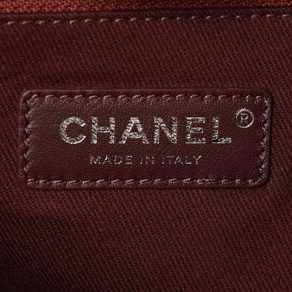 Chanel Striped Canvas Medium Deauville Tote Grey 9 of 12