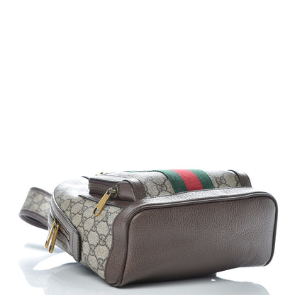 Gucci GG Supreme Monogram Calfskin Web Small Ophidia Day Backpack Beige Ebony New Acero 4 of 9