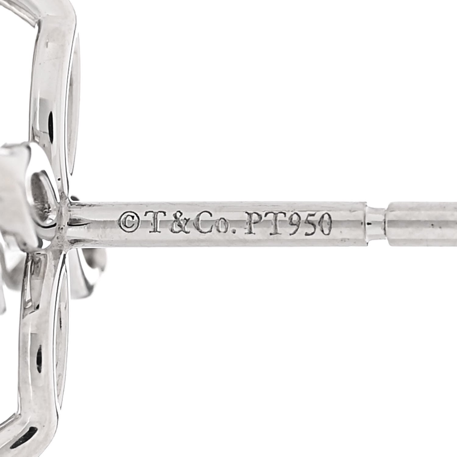 Tiffany Platinum Diamond Large Victoria Earrings 4 of 5