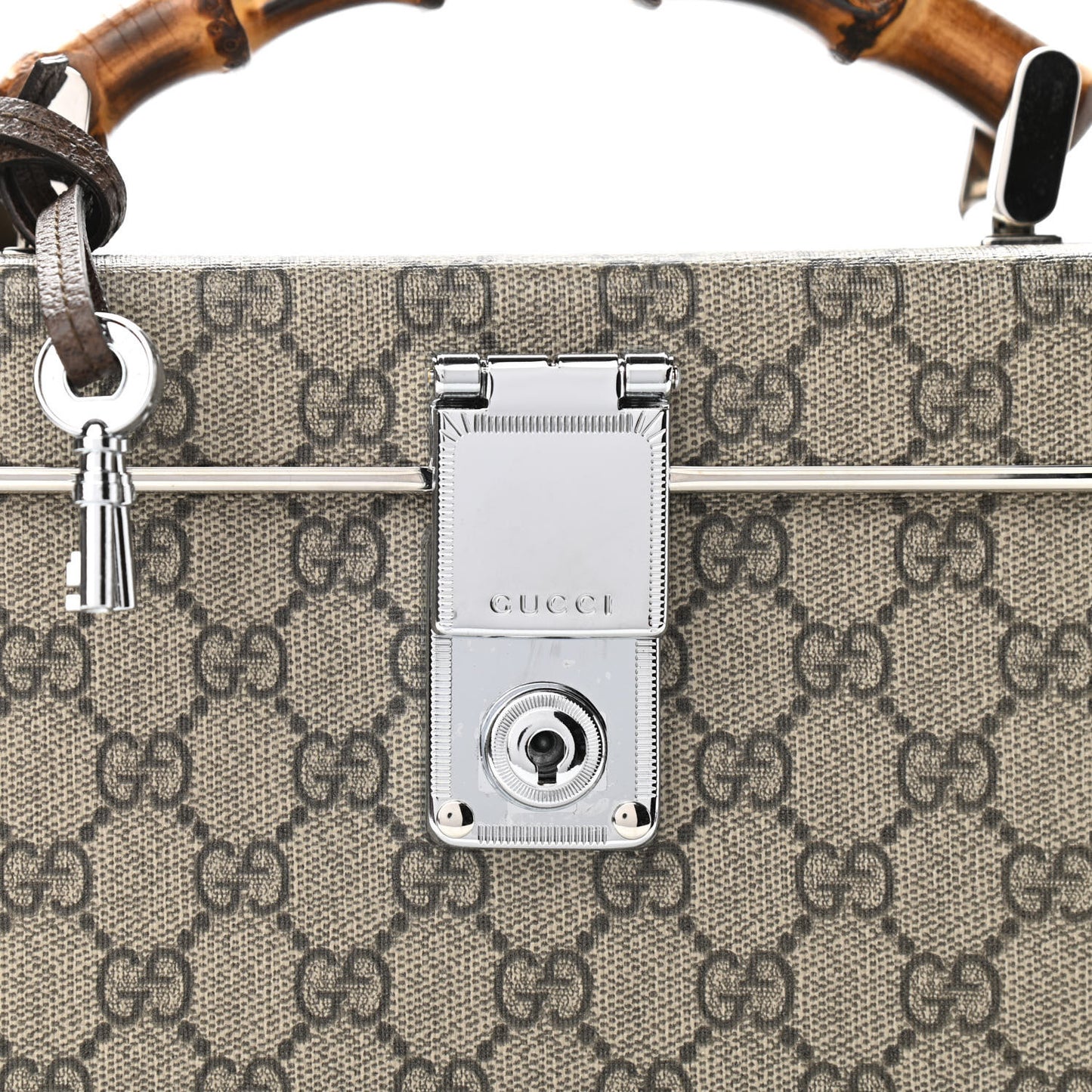 GG Supreme Monogram Globe-Trotter Beauty Case Brown