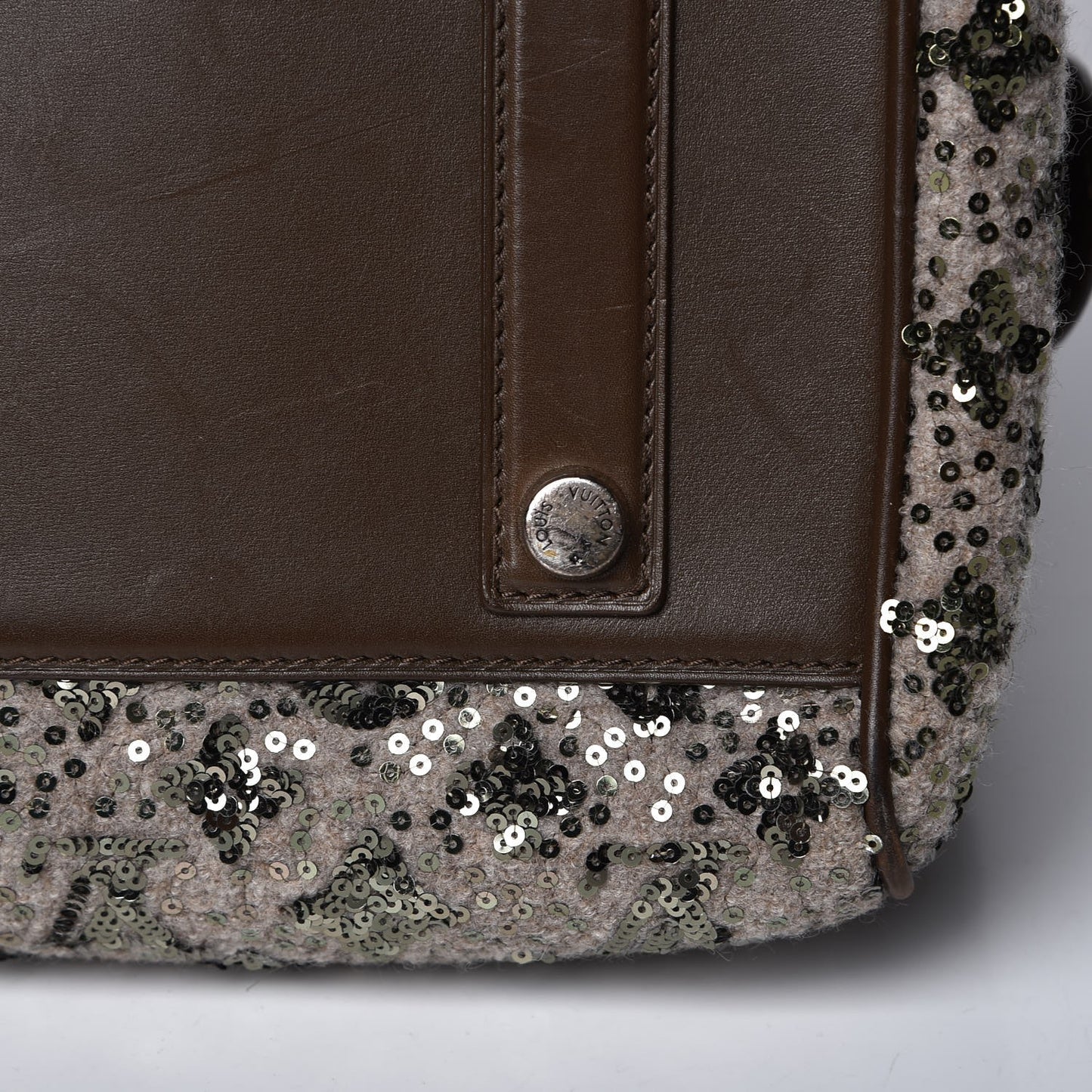 Sequin Monogram Sunshine Express Speedy Kaki