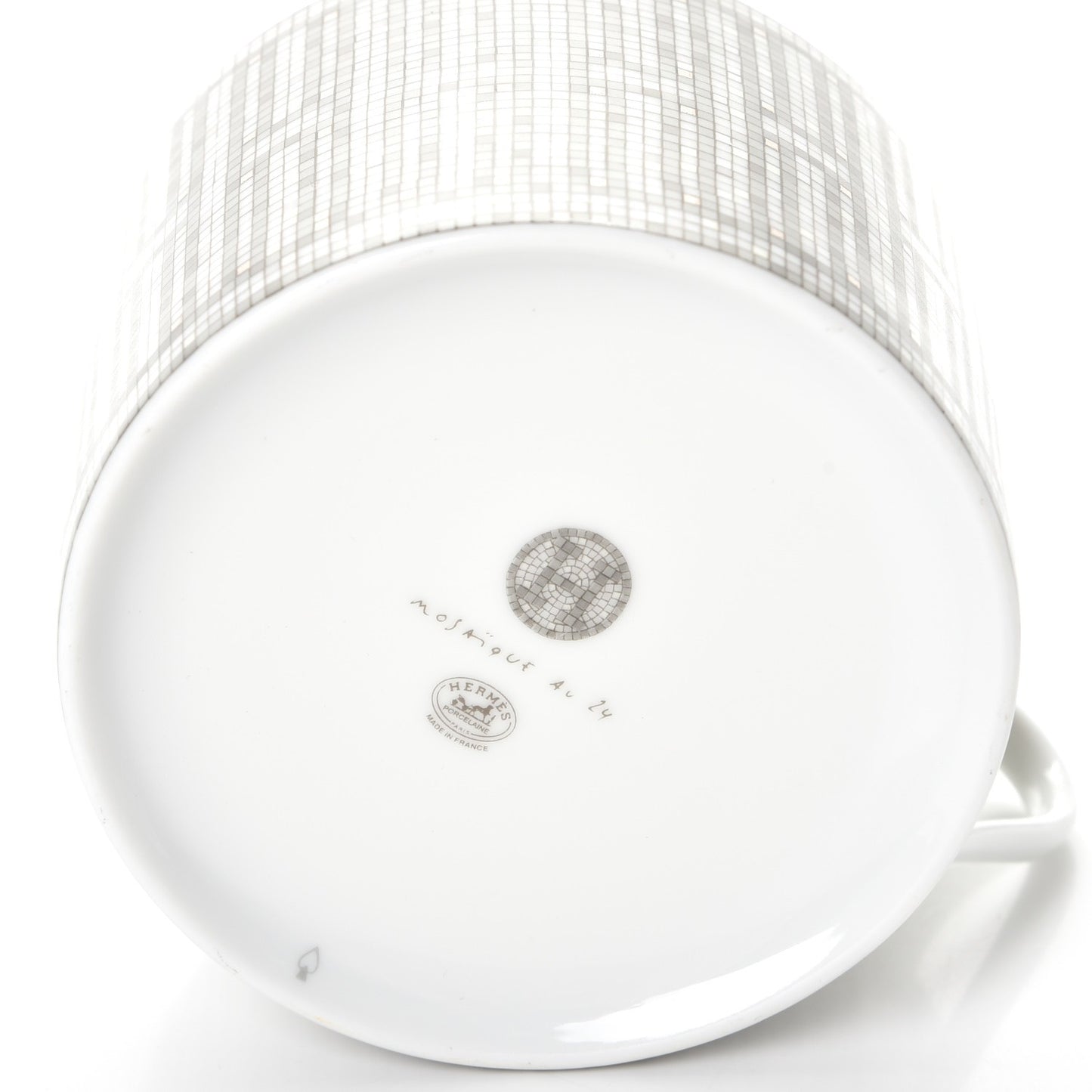 Porcelain Mosaique Au 24 Breakfast Cup And Saucer Set Of 2 Platine