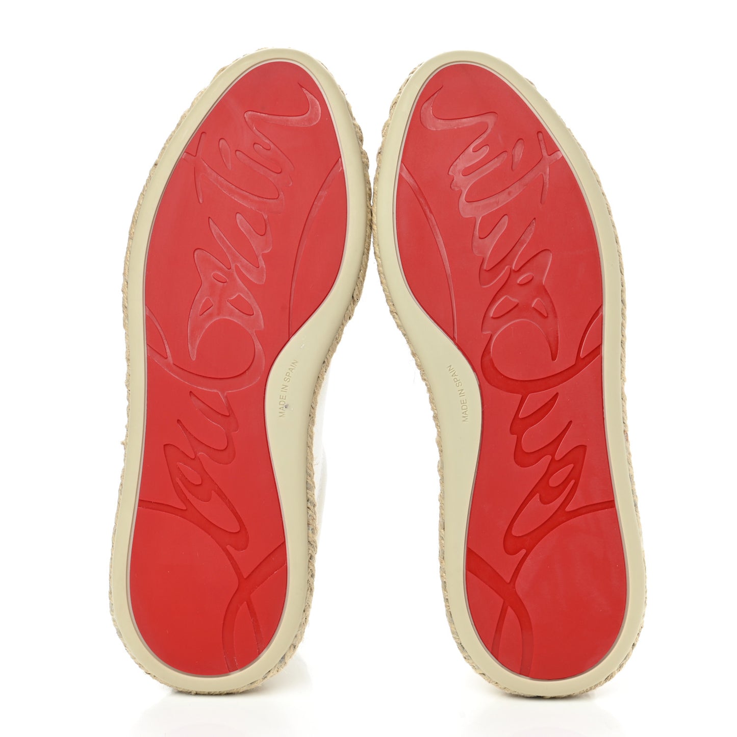 Toile Calfskin Espasneak Flat Sneaker 38 Ivory