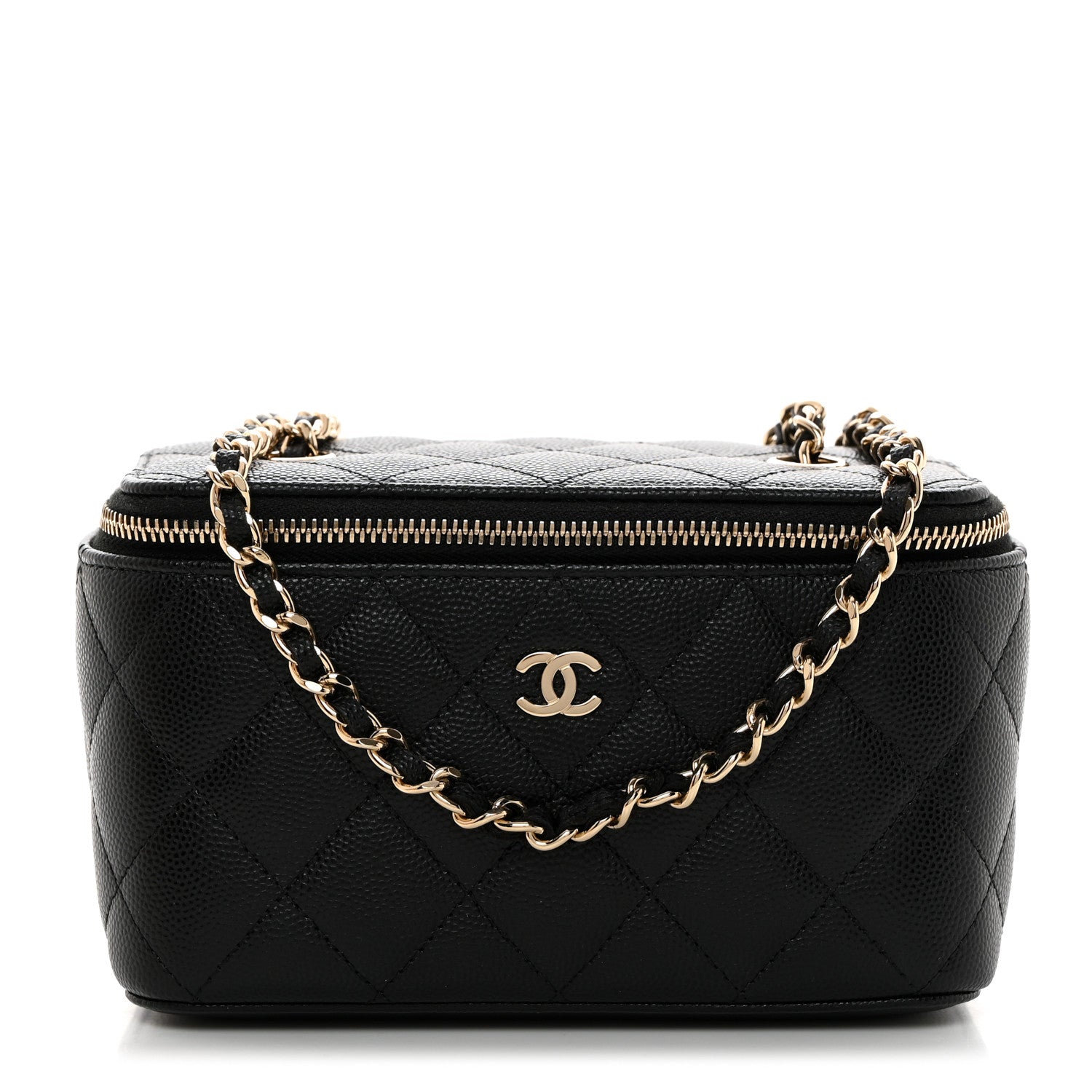 Chanel Caviar Quilted Small Vanity Case With Chain Black 1 of 10