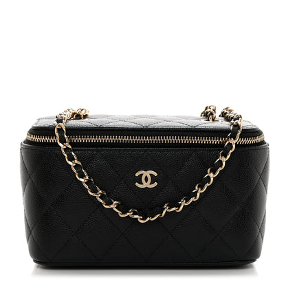 Chanel Caviar Quilted Small Vanity Case With Chain Black 1 of 10