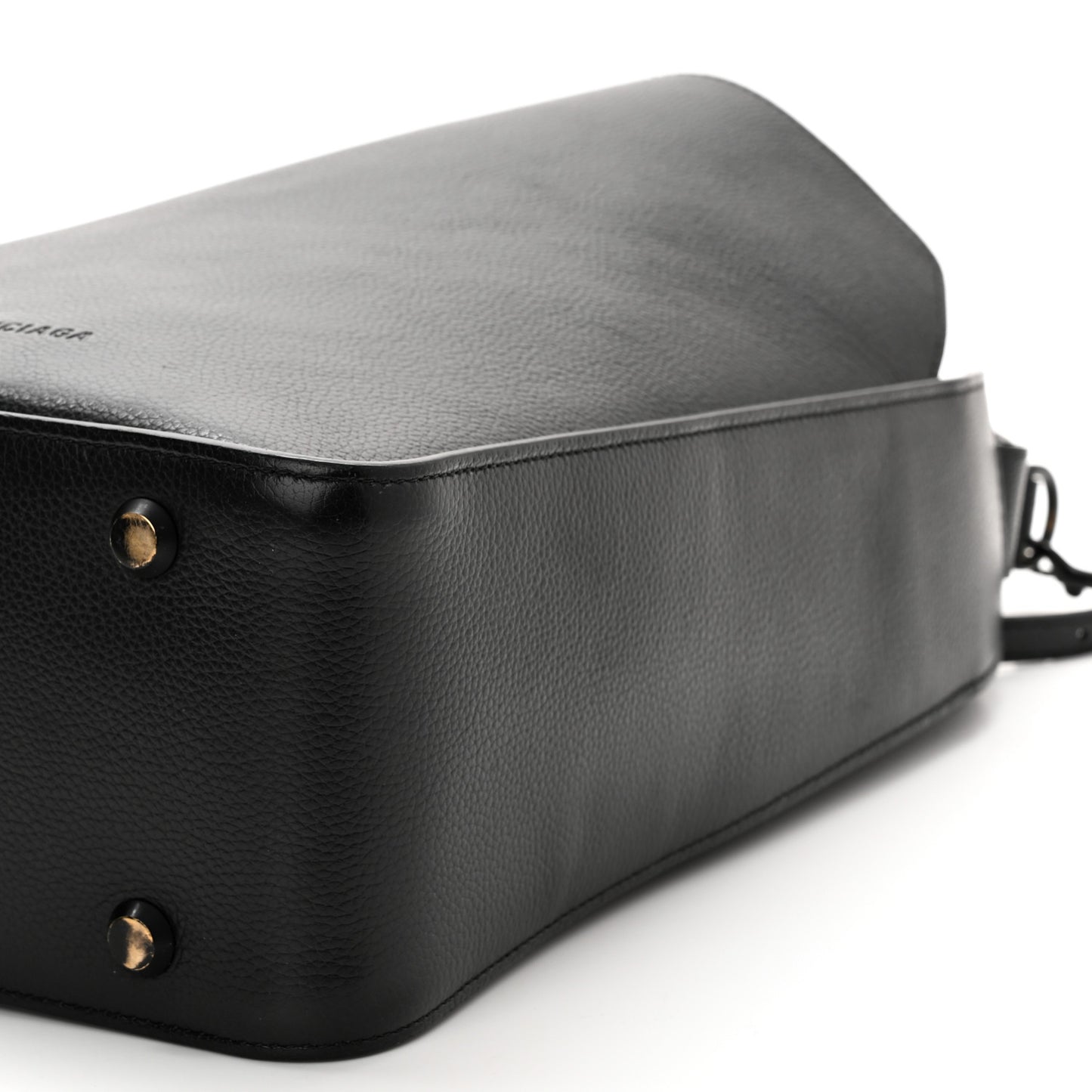 Calfskin Logo Embossed Small Tool 2.0 North-South Tote Black