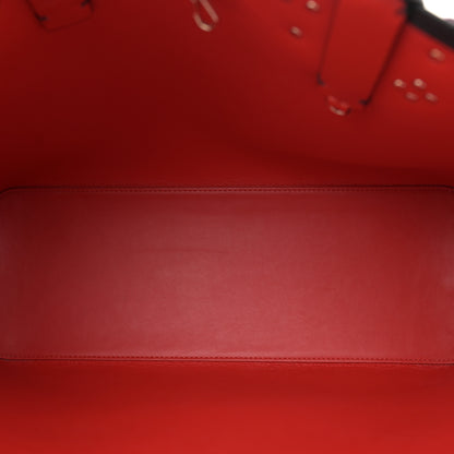 Christian Louboutin Calfskin Empire Spike Studded East West Cabata Tote Black Multicolor 5 of 11