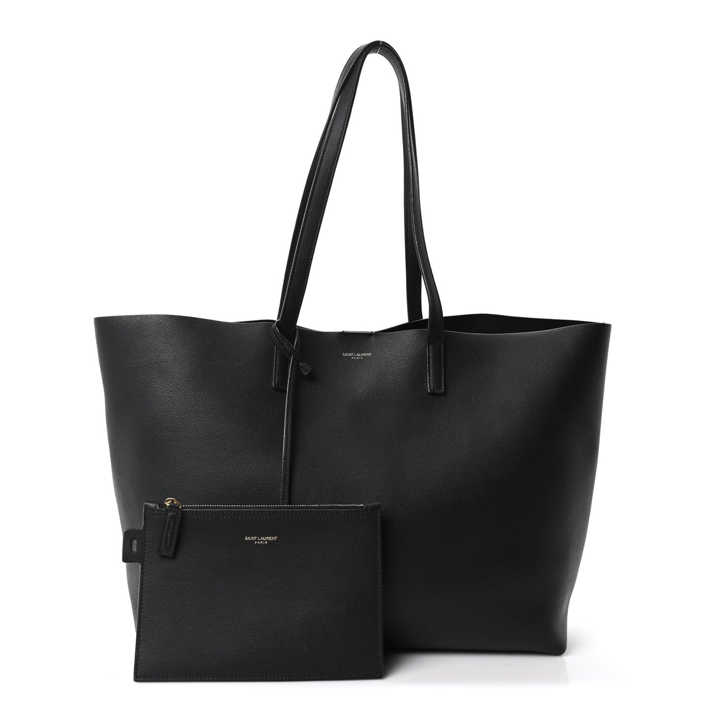 Calfskin Large Shopping Tote Black