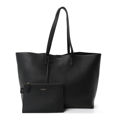 Saint Laurent Calfskin Large Shopping Tote Black 2 of 10