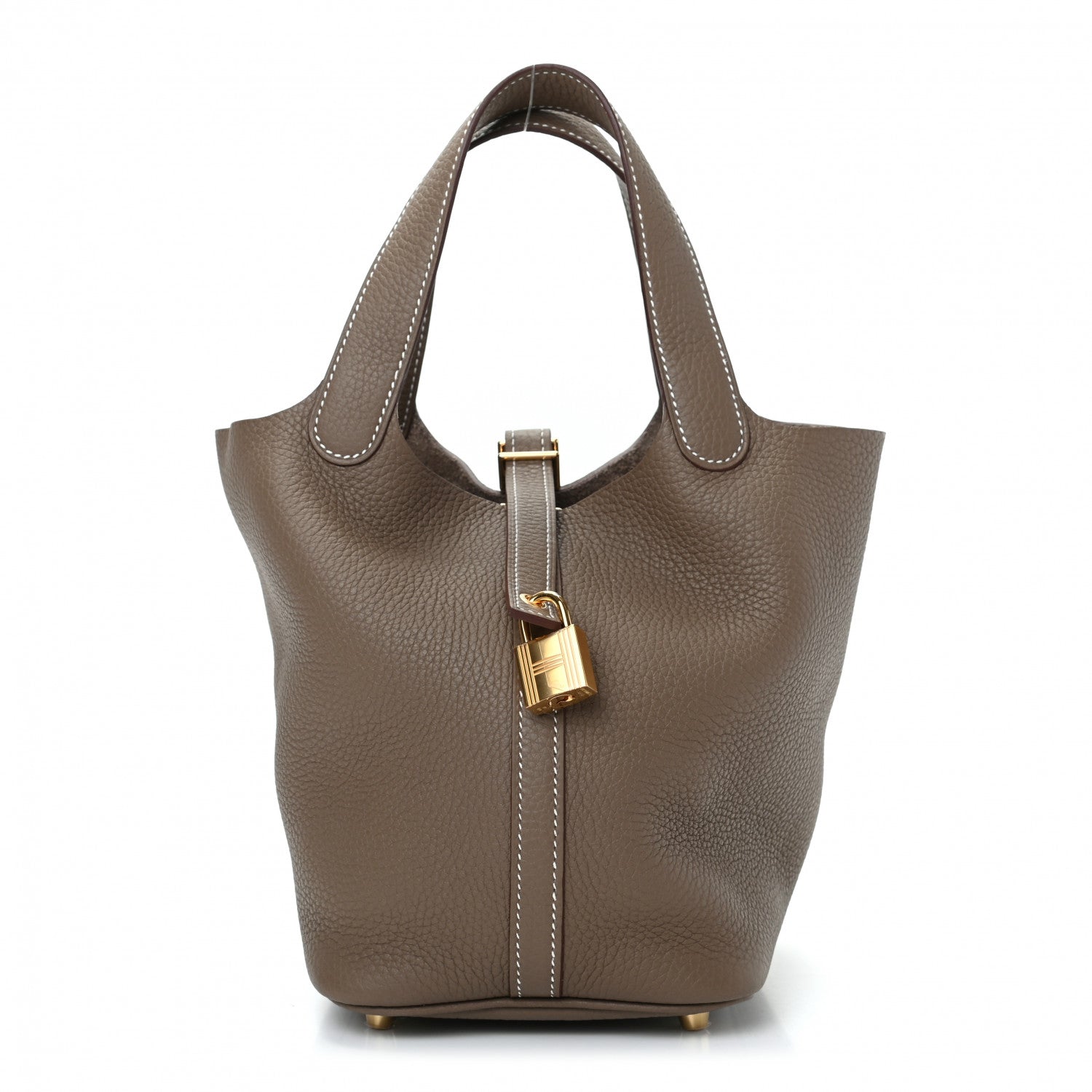 Hermes Taurillon Clemence Picotin Lock 18 PM Etoupe 1 of 10