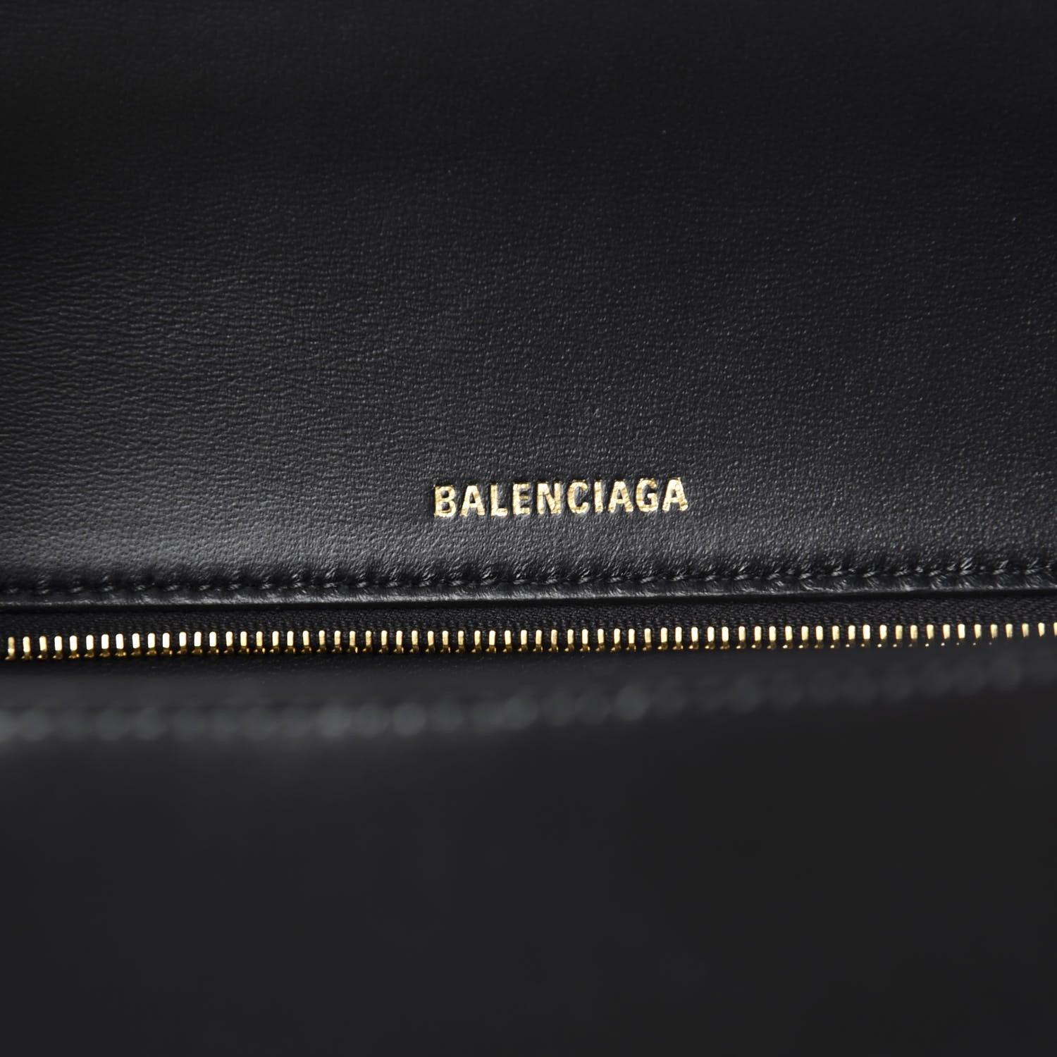 Balenciaga Shiny Box Calfskin Medium Hourglass Top Handle Bag Black 8 of 9