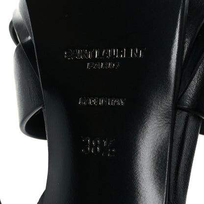 Saint Laurent Calfskin Tribute 105 Platform Sandals 38.5 Black 8 of 10