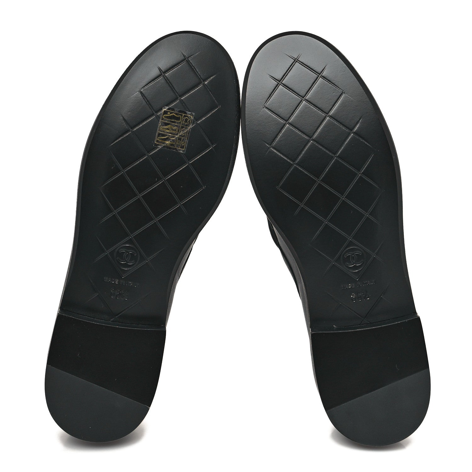 Chanel Lambskin Quilted CC Turnlock Loafers 36.5 Black 5 of 9
