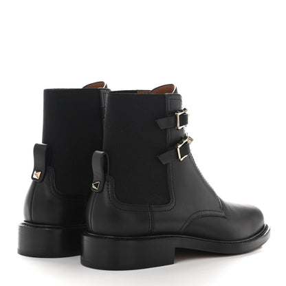 Valentino Garavani Calfskin Rockstud 20mm Ankle Boots 35 Black 4 of 8