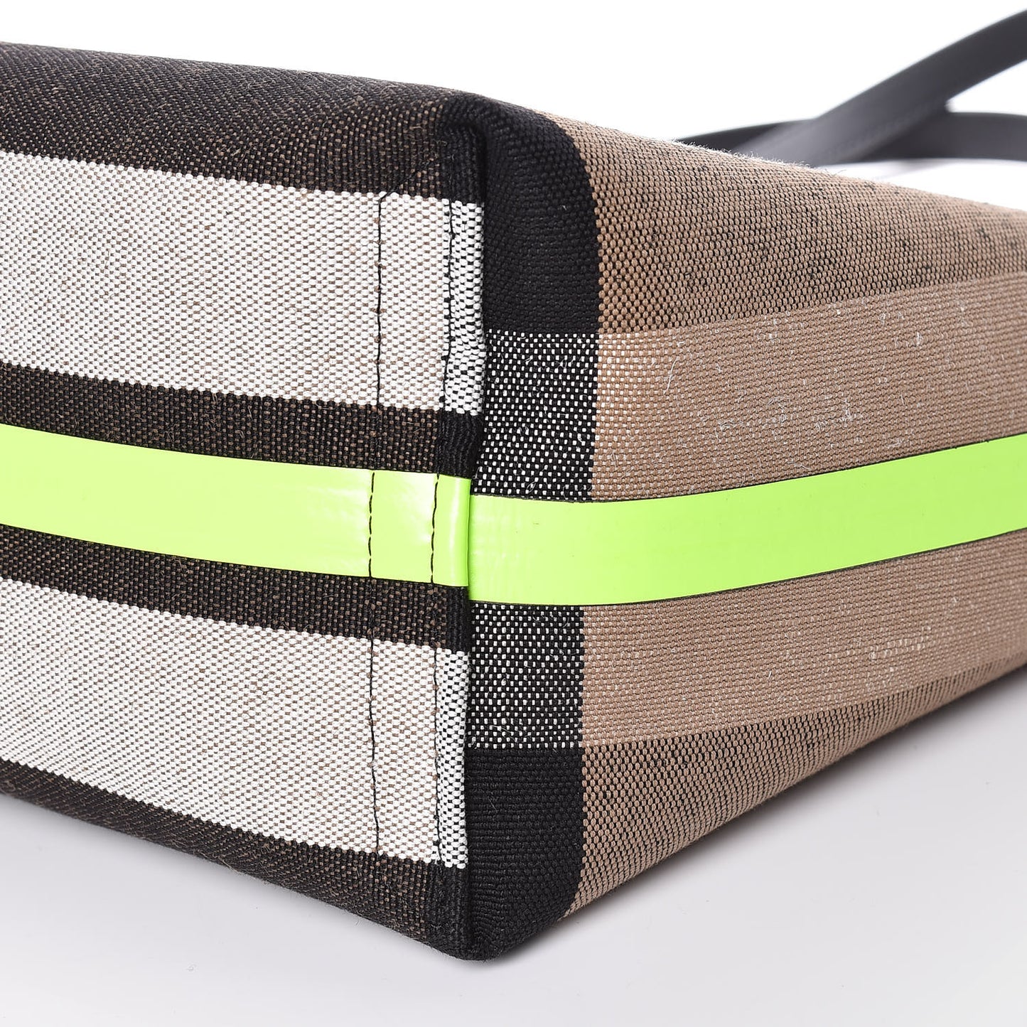 Canvas Mega Check The Giant Reversible Tote Black Neon Yellow