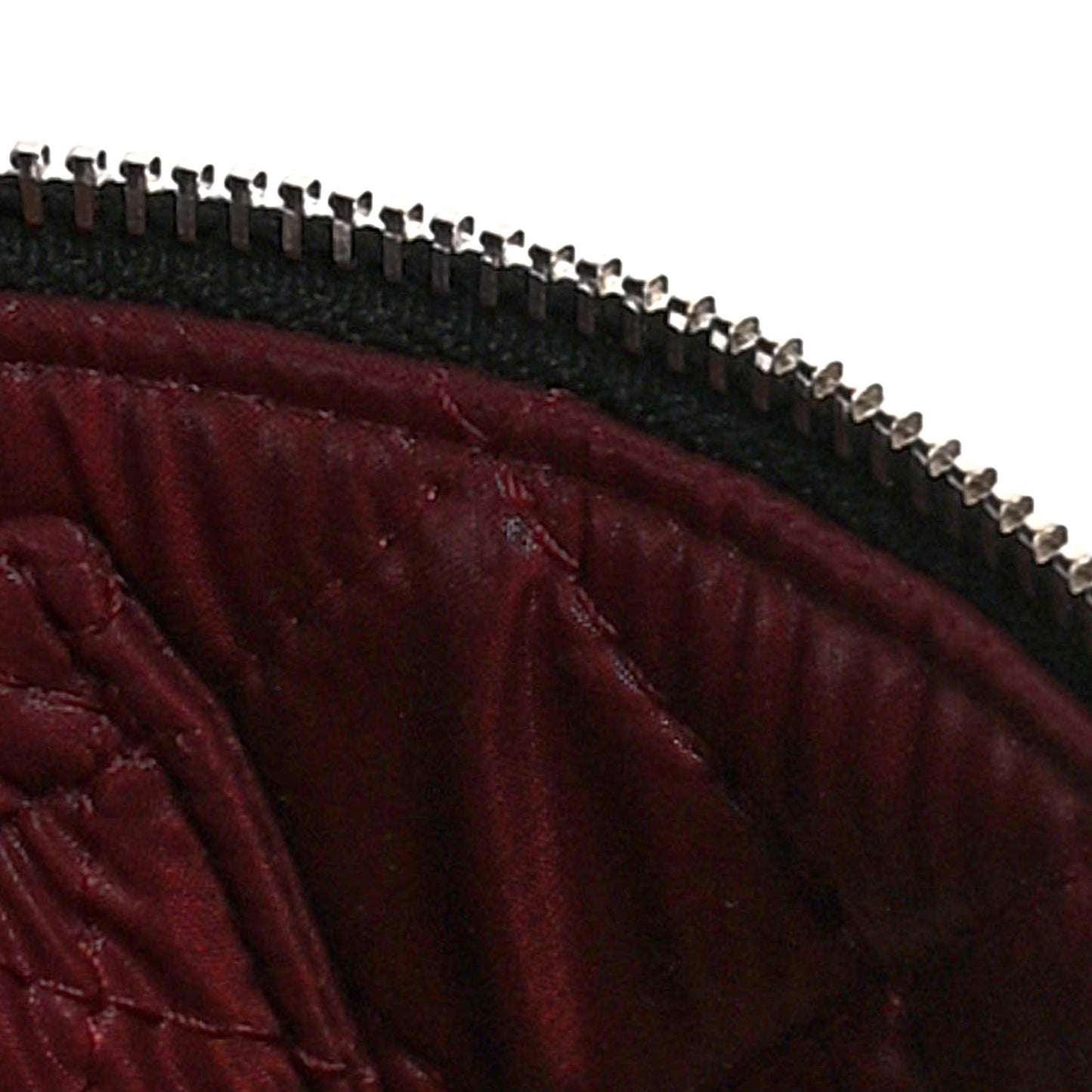 Lambskin Quilted Large Vanity Pouch Black