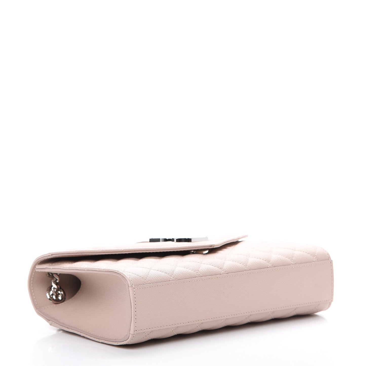 Grain De Poudre Textured Mixed Matelasse Medium Triquilt Monogram Satchel Marble Pink