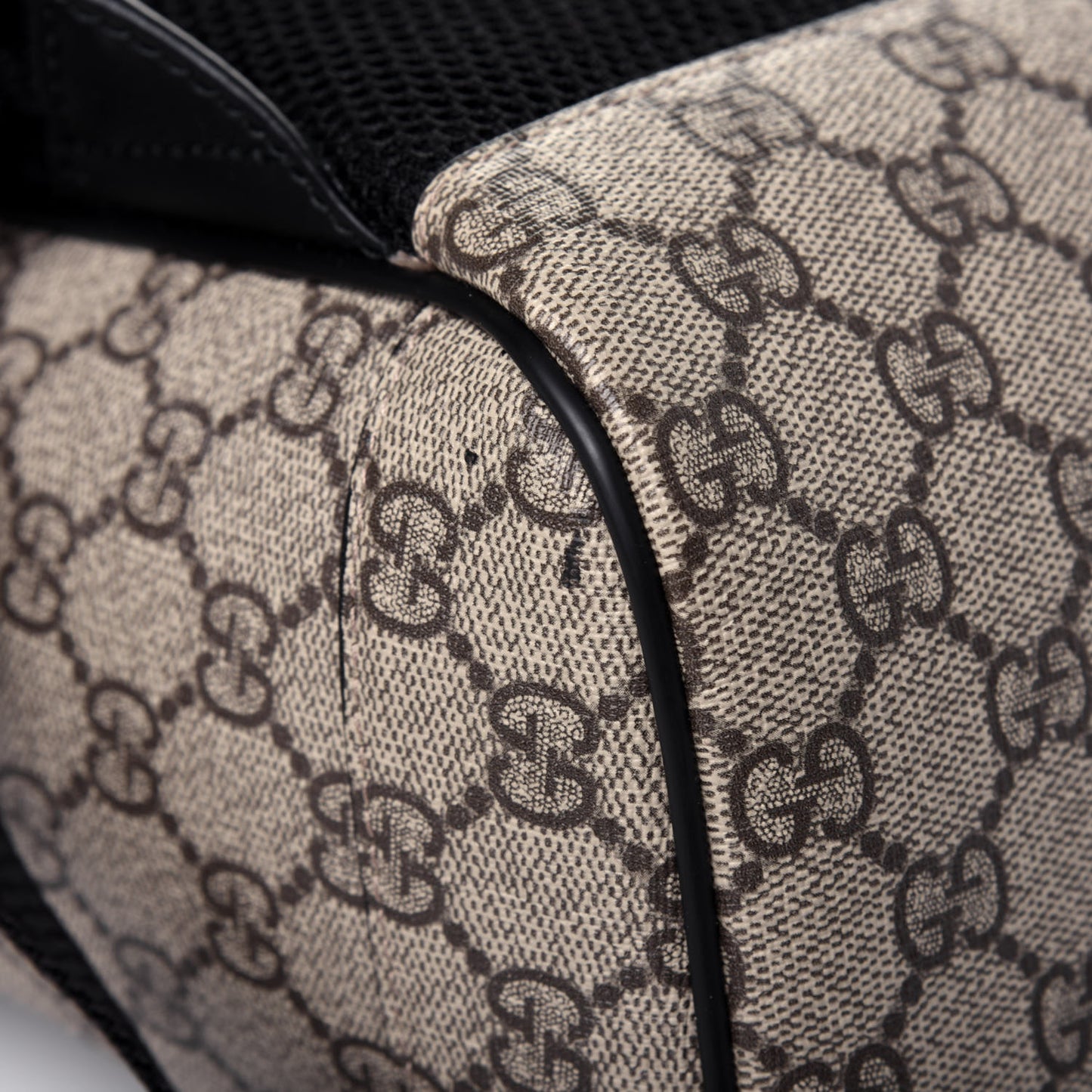 GG Supreme Monogram Web Dome Backpack Black