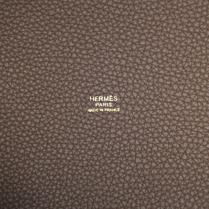Hermes Taurillon Clemence Picotin Lock 22 MM Etoupe 6 of 11