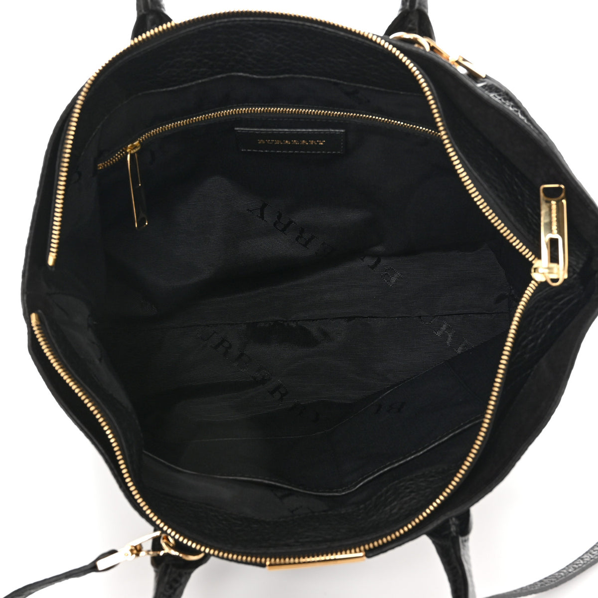 Burberry Heritage Grain Check Embossed Medium Dewsbury Tote Black 5 of 12