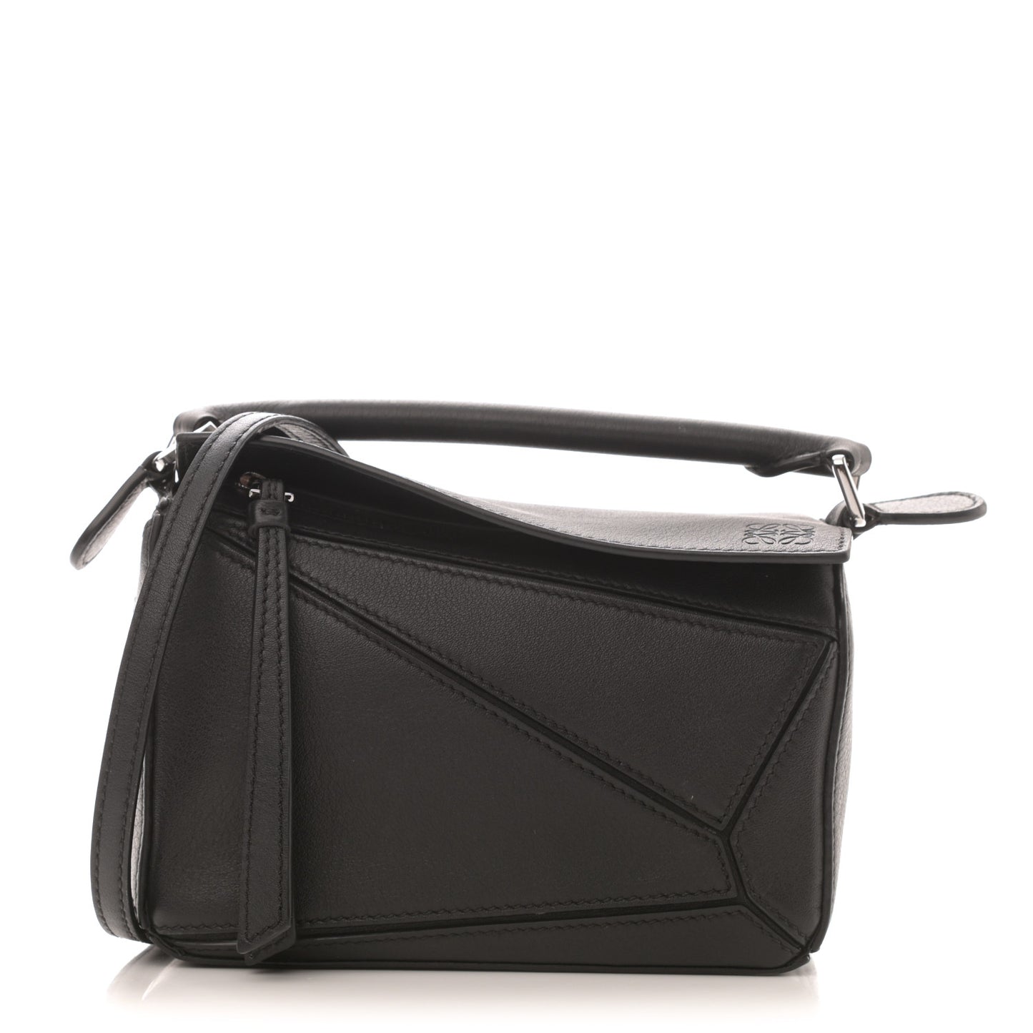 Calfskin Mini Puzzle Bag Black