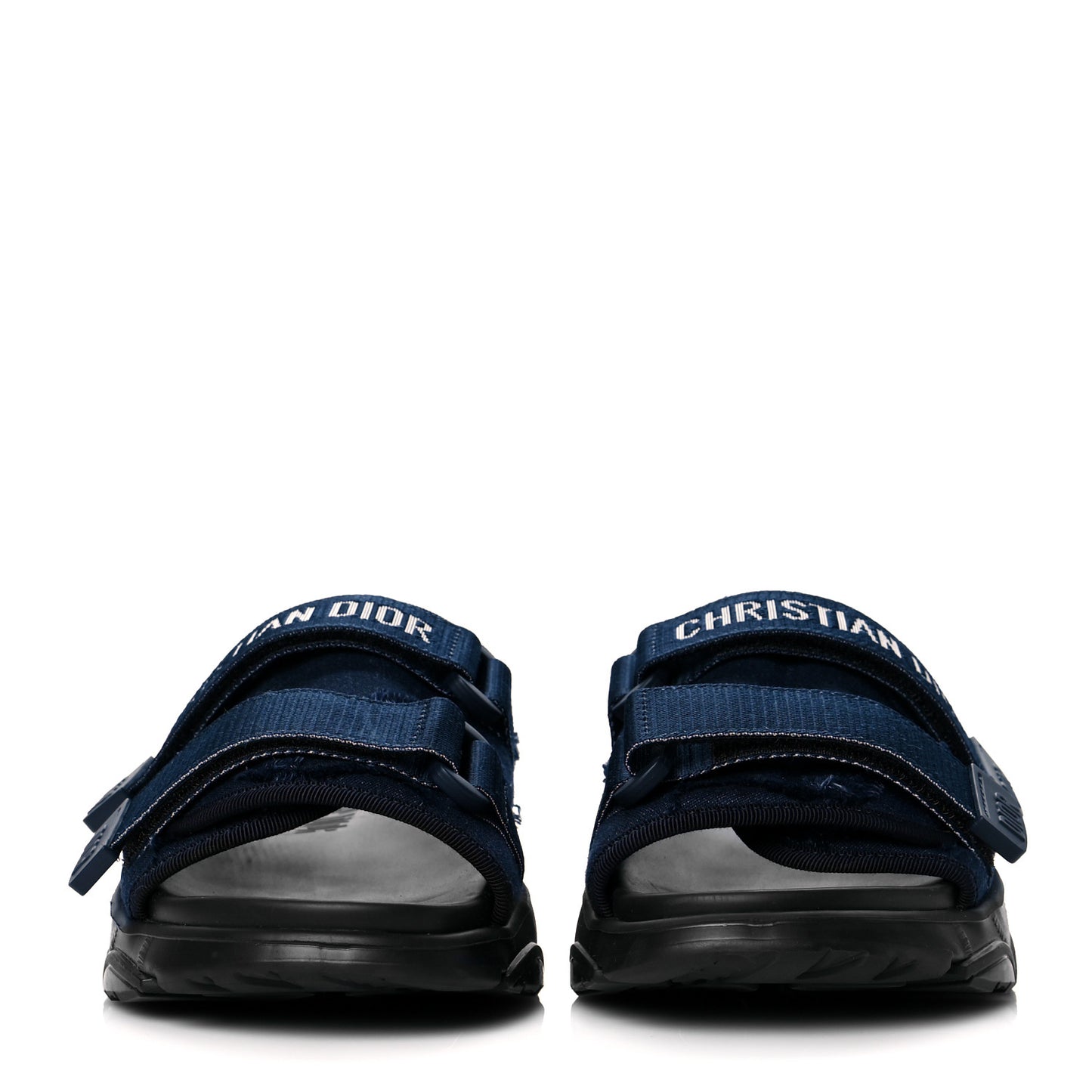 Technical Fabric Denim D-Wander Slide Sandals 37 Blue