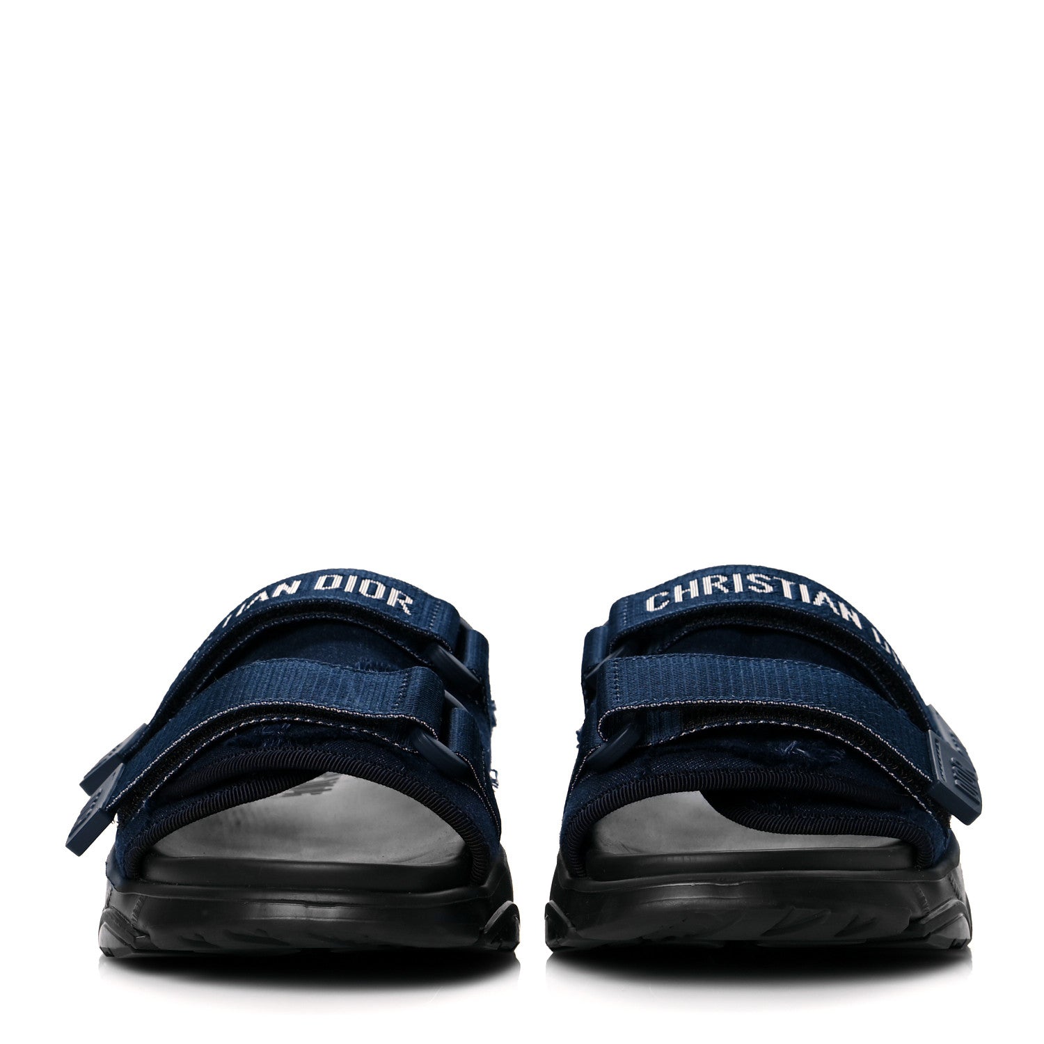 Christian Dior Technical Fabric Denim D-Wander Slide Sandals 37 Blue 2 of 10