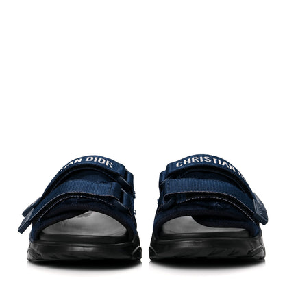 Christian Dior Technical Fabric Denim D-Wander Slide Sandals 37 Blue 2 of 10