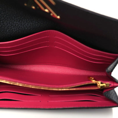 Louis Vuitton Taurillon Capucines Wallet Black 5 of 7