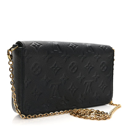 Louis Vuitton Empreinte Pochette Felicie Chain Wallet Black 3 of 11