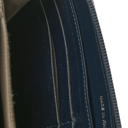 Chanel Caviar Large CC Timeless Zip Around Wallet Blue 10 of 10