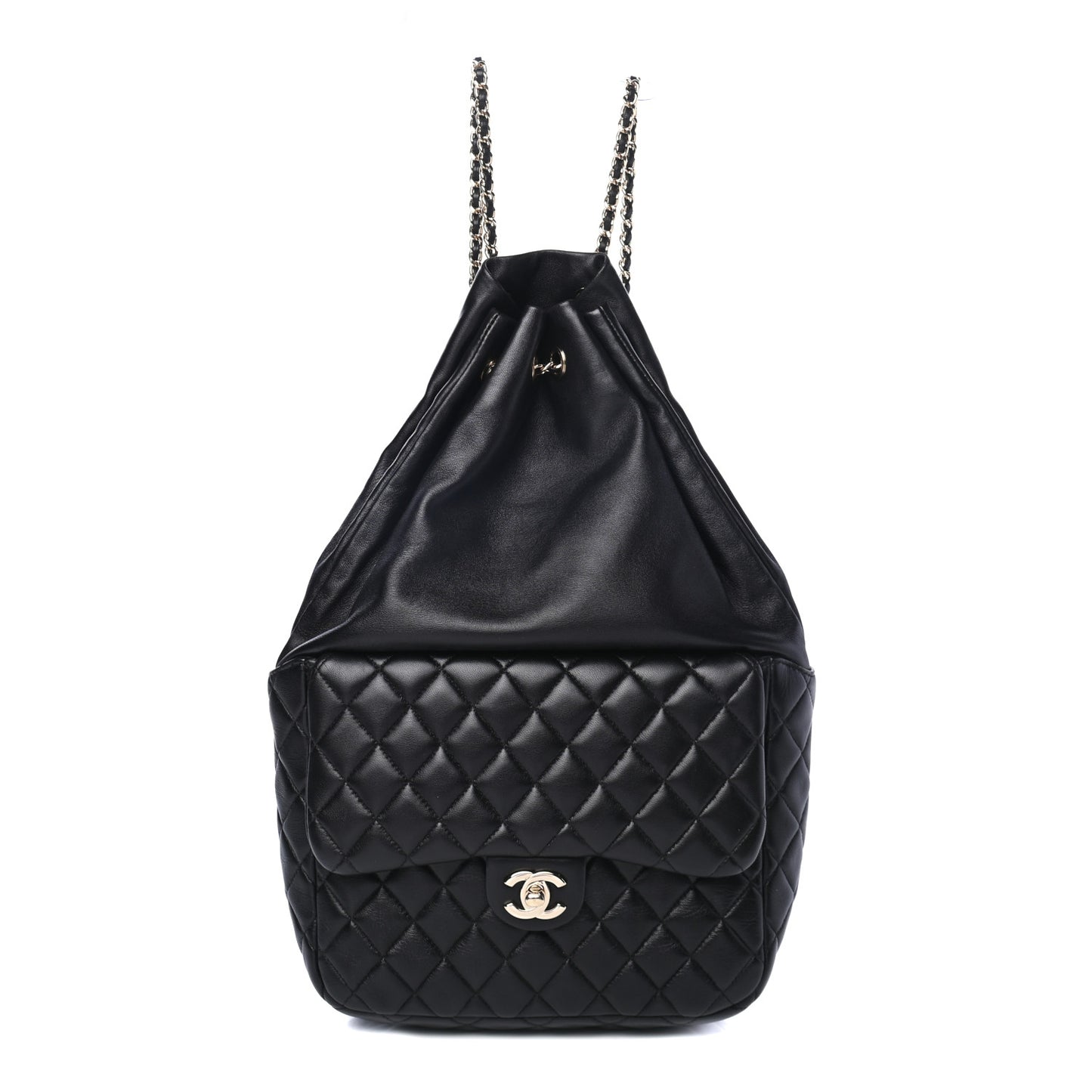 Lambskin Quilted Large In Seoul Backpack Navy