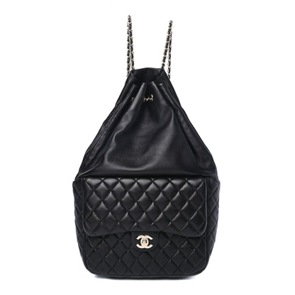 Chanel Lambskin Quilted Large In Seoul Backpack Navy 1 of 4