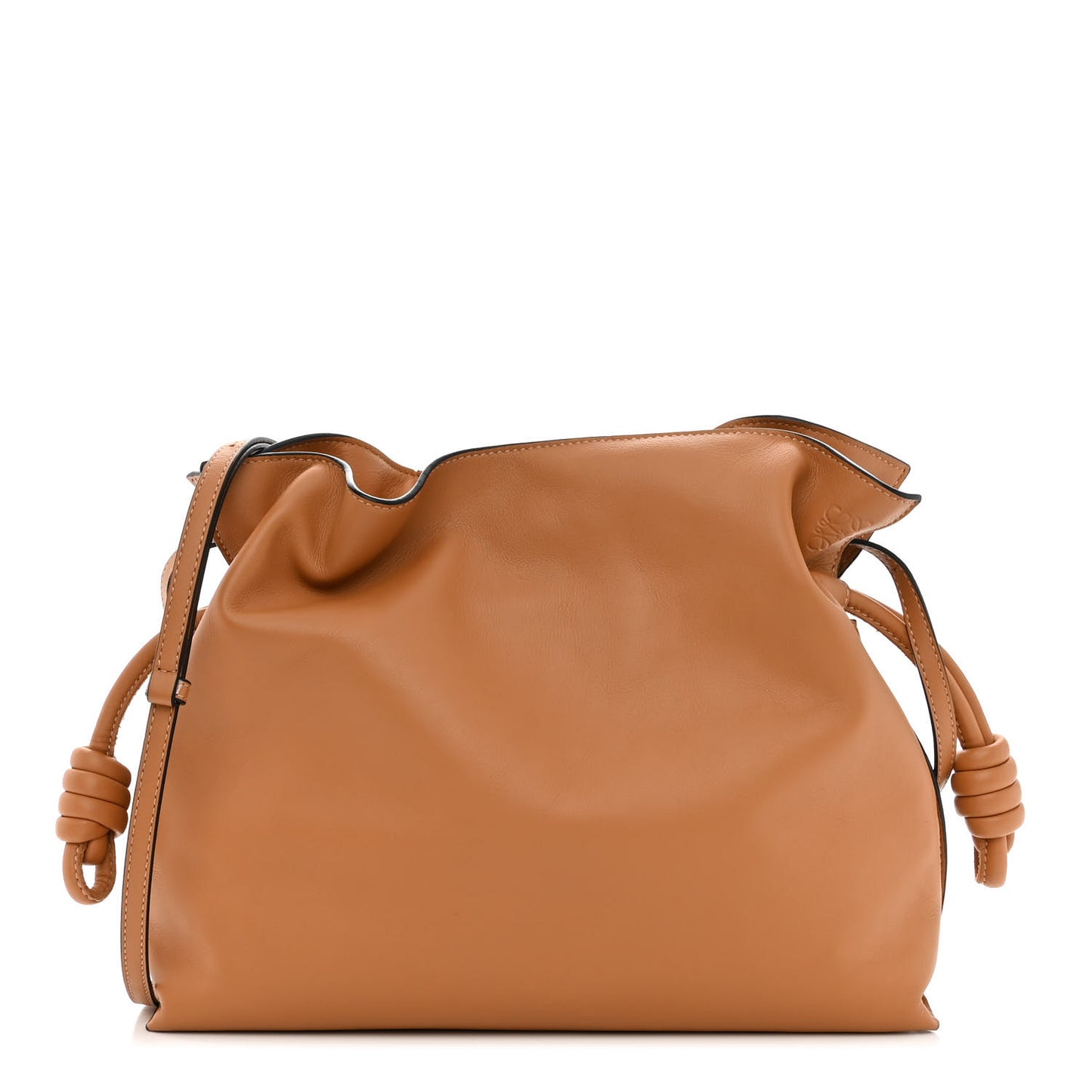 Nappa Flamenco Knot Clutch Warm Desert
